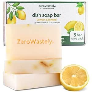 41OHBgFubtL._SX300_SY300_QL70_ML2_ Natural Dish Soap Review Sustainable Lemon Scented Bars Value Pack
