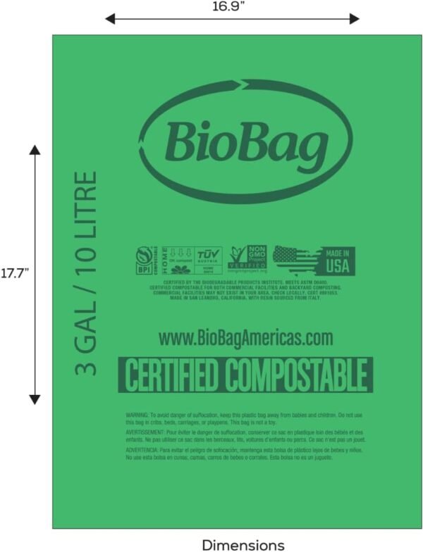 51jKFTpY0fL._AC_SL1200_ Compost Bags BioBag Review Sustainable Kitchen Compost Bin Compatible Eco Friendly