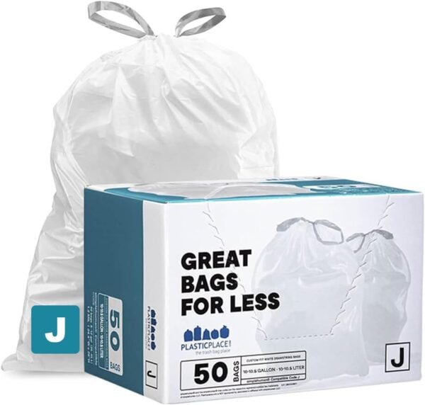 612PVjQ4LbL._AC_SL1500_ Plasticplace Trash Bags Code J Review Durable Tear-Resistant Drawstring Kitchen Office Liners