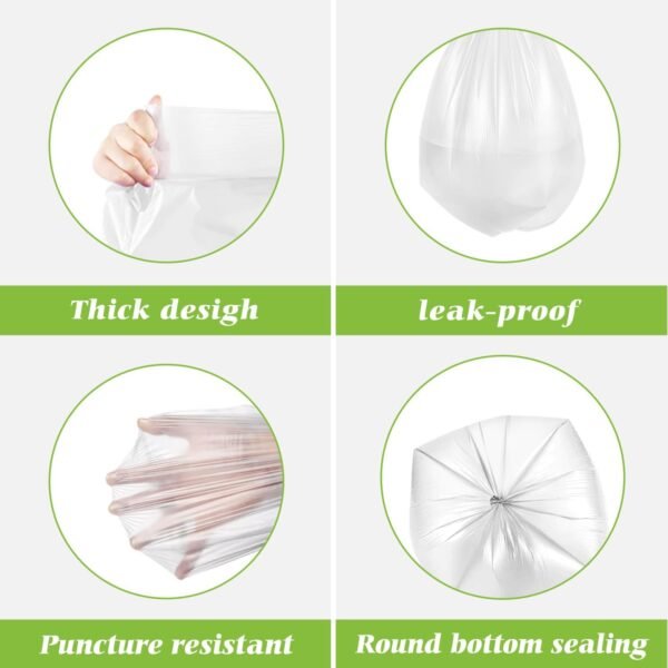 613m0F1ADRL._AC_SL1500_ Teivio 4 Gallon Trash Bags Review Clear Strong Liners for Home Kitchen