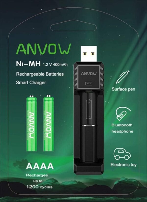 619ubJgC7oL._AC_SL1000_ Review of ANVOW Smart AAAA Battery Charger and Rechargeable Batteries for Surface Pen