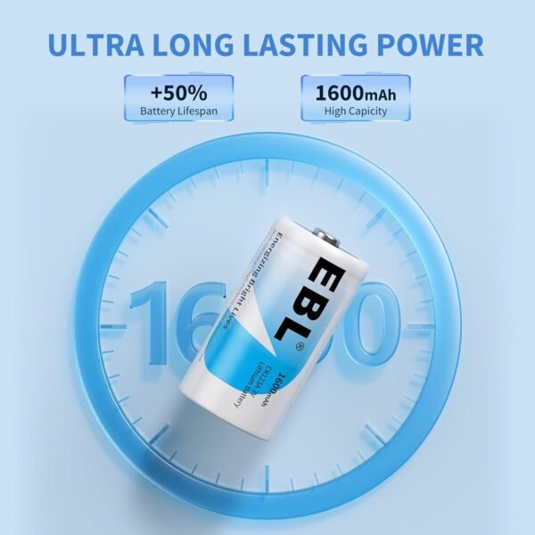 61BaW-TpoOL._AC_SL1500_ EBL CR123A Battery Review High Capacity 3V Lithium Batteries Long Lasting Power
