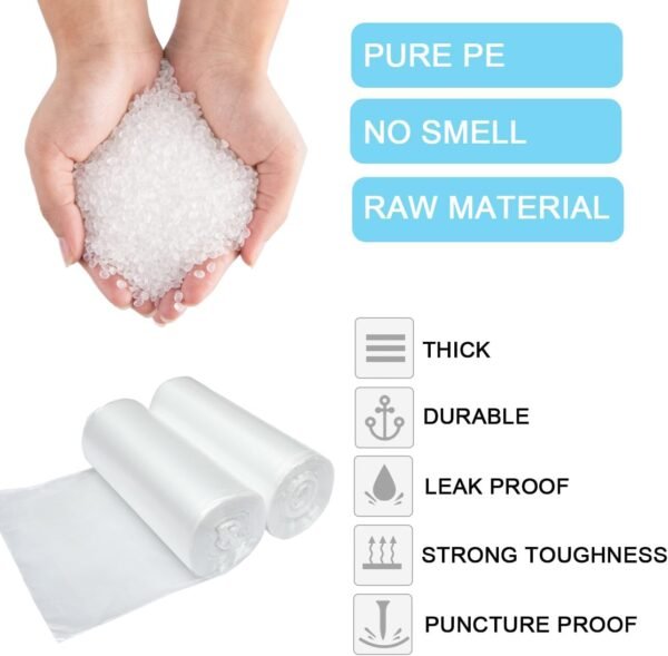 61CDqUR9-L._AC_SL1300_ 3 Gallon Clear Trash Bags WADNGXM Review Perfect for Bathroom and Office Use