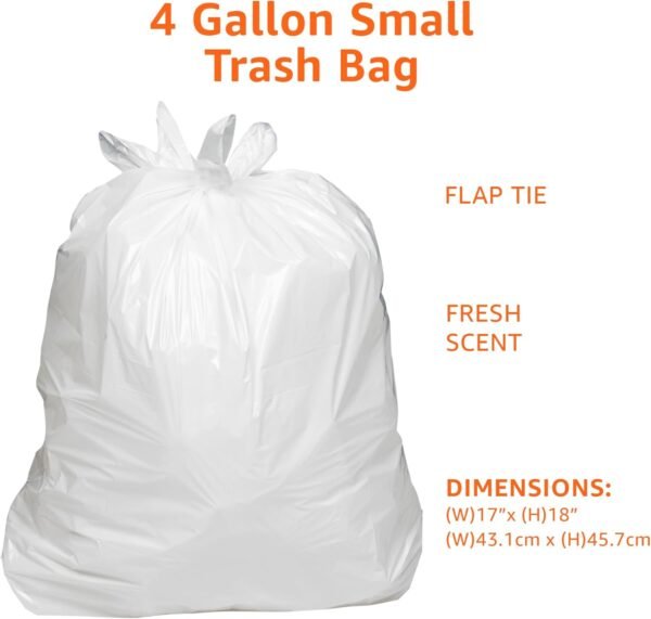 61YwPb-j4ML._AC_SL1500_ Amazon Basics 4 Gallon Trash Bags Review Fresh Scented Flap Tie Convenience Tested