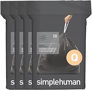 61cVachu3JL.__AC_SX300_SY300_QL70_ML2_ simplehuman Code Q Trash Bags Review Carbon-Infused Odor Control and Perfect Fit