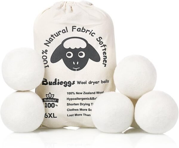 61cZjZCdVwL._AC_SL1010_ Organic Wool Dryer Balls Review Budieggs Natural Fabric Softener Eco-Friendly Benefits