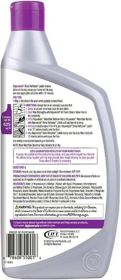61urc3yqGtL._AC_SL1000_ Rejuvenate Floor Cleaner Review Reveals Shine Refresher Benefits for Hardwood Laminate Vinyl