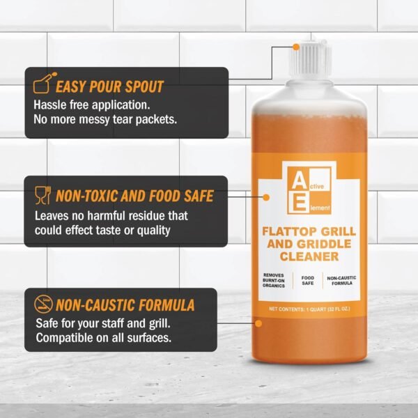 713ia0sjREL._AC_SL1500_ Flat Top Grill Cleaner Review Active Element Powerful Non-Toxic Griddle Cleaning Solution