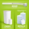 7147o8UD3LL._AC_SL1500_ Toilet Cleaner Wand Review IVYROLL Disposable Brush Set with 14 Refills and Holder