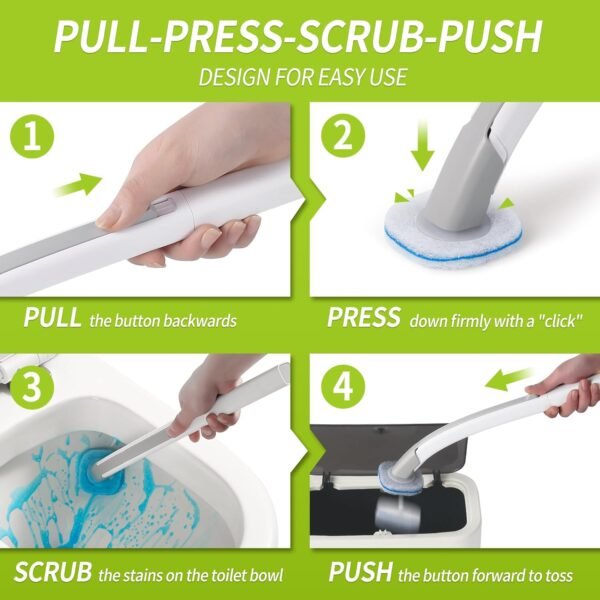 71GwNg2JtxL._AC_SL1500_ Toilet Cleaner Wand Review IVYROLL Disposable Brush Set with 14 Refills and Holder