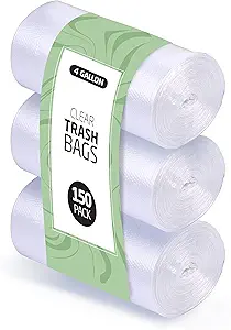 71Mu15pN6hL.__AC_SX300_SY300_QL70_FMwebp_ 4 Gallon Trash Bags Supellectilem Review Leak-Proof Star Seal and Clear Design Tested