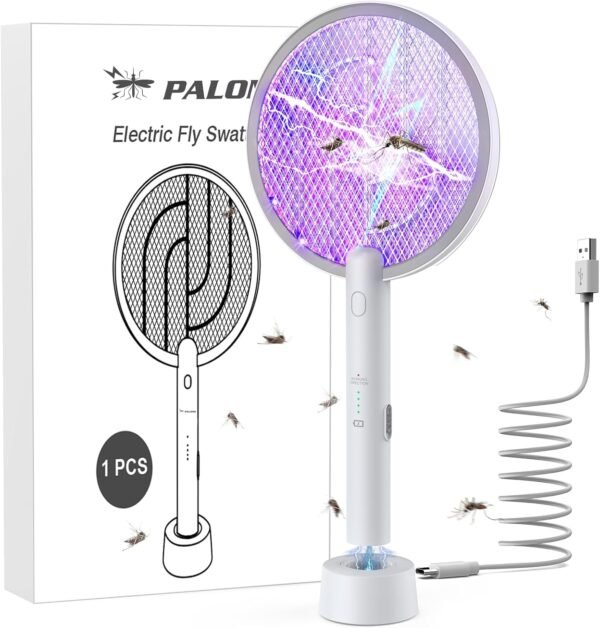 71Q3QRs4rPL._AC_SL1500_ PALONE Electric Fly Swatter Review Powerful Bug Zapper with Rechargeable Battery