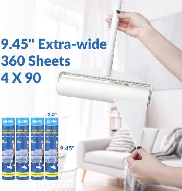 71QtJ8OCjYL._AC_SL1500_ Delomo Large Lint Roller Review 2025 Best Sticky Mop for Carpets and Pet Hair