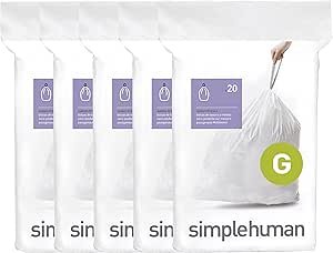 71RYBFA2kKL.__AC_SX300_SY300_QL70_ML2_ simplehuman Drawstring Trash Bags Review Perfect Fit Durable Liners for 8 Gallon Cans