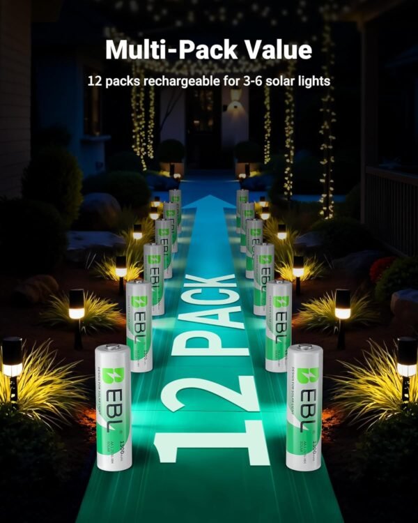 71UETRsxNvL._AC_SL1500_ EBL Solar AA Battery Review High Capacity Rechargeable Power for Outdoor Lights