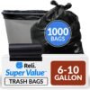 71h1E5tL5wL._AC_SL1500_ Review of Reli 6-10 Gallon Trash Bags Bulk Pack Black Strong Durable Household