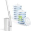 71hQrjOJk-L.__AC_SX300_SY300_QL70_ML2_ Toilet Cleaner Wand Review IVYROLL Disposable Brush Set with 14 Refills and Holder