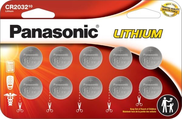 71mK6w2OziL._AC_SL1500_ Panasonic CR2032 Coin Cell Batteries Review Long Lasting Power and Safety Features