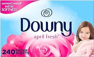 71nkimtvilL.__AC_SX300_SY300_QL70_ML2_ Downy Dryer Sheets April Fresh Review Best Fabric Softener for Static Cling Control