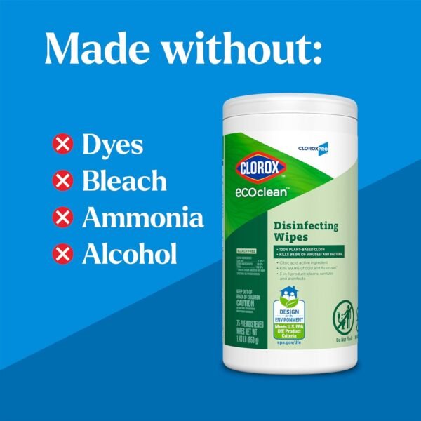 71wmCmeGAAL._AC_SL1500_ CloroxPro EcoClean Disinfecting Wipes Review Multipurpose Plant Based Cleaning Cloths