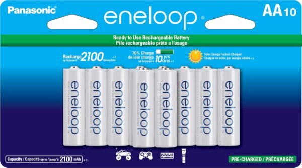 71xr0JLxWmL._AC_SL1500_ Review of Panasonic Eneloop AA Rechargeable Batteries Long Lasting Power Pack