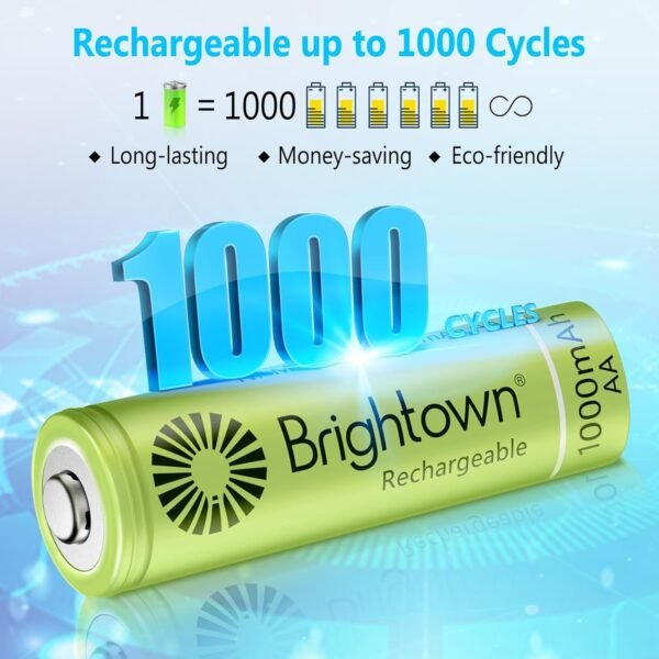 71zS2MVSIYL._AC_SL1500_ Brightown Rechargeable AA Batteries Review High Capacity and Long-Lasting Power for Home Devices