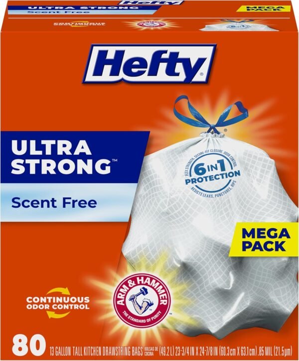 810CdW5QGTL._AC_SL1500_ Hefty Ultra Strong 13 Gallon Trash Bags Review Odor Control and Durability Tested