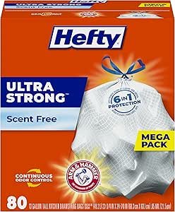 810CdW5QGTL.__AC_SX300_SY300_QL70_ML2_ Hefty Ultra Strong 13 Gallon Trash Bags Review Odor Control and Durability Tested