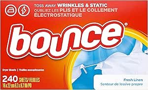 81FsdOnVk5L.__AC_SX300_SY300_QL70_ML2_ Bounce Dryer Sheets Fresh Linen Scent Review Best Fabric Softener for Wrinkle Control