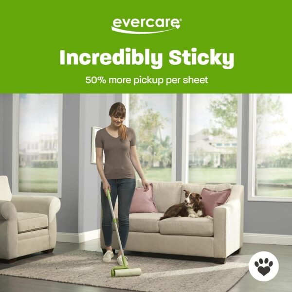 81WEln448YL._AC_SL1500_ Evercare Pet Mega Lint Roller Refills Review Best Sticky Sheets for Hair Removal