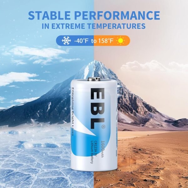 81ZTlPG8YL._AC_SL1500_ EBL CR123A Battery Review High Capacity 3V Lithium Batteries Long Lasting Power