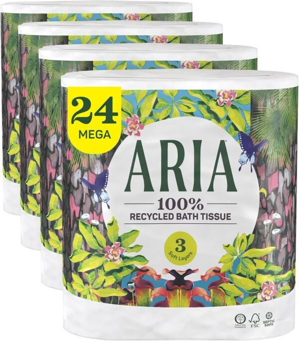 81airTWKNFL._AC_SL1500_ Aria Recycled Toilet Paper Review 4 Packs Soft Durable Eco Friendly Bath Tissue