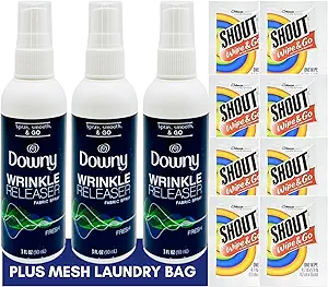 81bPPi5YgoL.__AC_SX300_SY300_QL70_FMwebp_ Downy Wrinkle Release Spray and Shout Wipes Travel Kit Review for Effortless Laundry Care