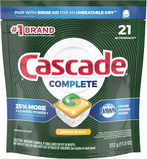 81s1lPksVeL._AC_SL1500_ Cascade Complete ActionPacs Dishwasher Detergent Review Procter & Gamble’s Spotless Power Tested