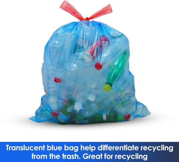 81vBP6-zDL._AC_SL1500_ 13 Gallon Recycling Trash Bags HygiCare Review Strong Leakproof Blue Drawstring