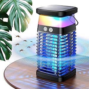 916Oa9kcJtL.__AC_SX300_SY300_QL70_ML2_ Outdoor Bug Zapper Review Solar Rechargeable Mosquito Killer by IP68 Waterproof